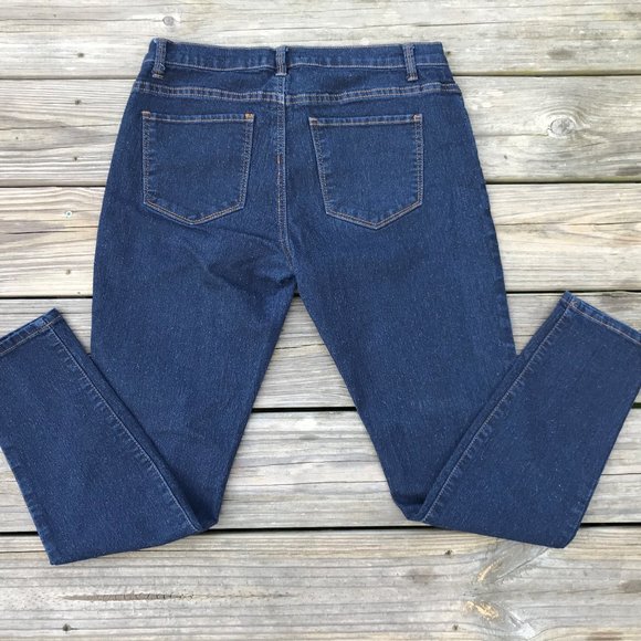 Forever 21 Women Jeans Dark Blue Stretched Jeans S - Picture 6 of 9